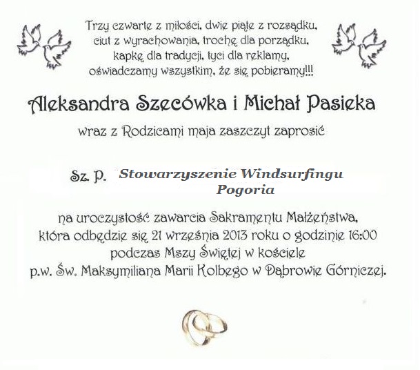 zaproszenie michal